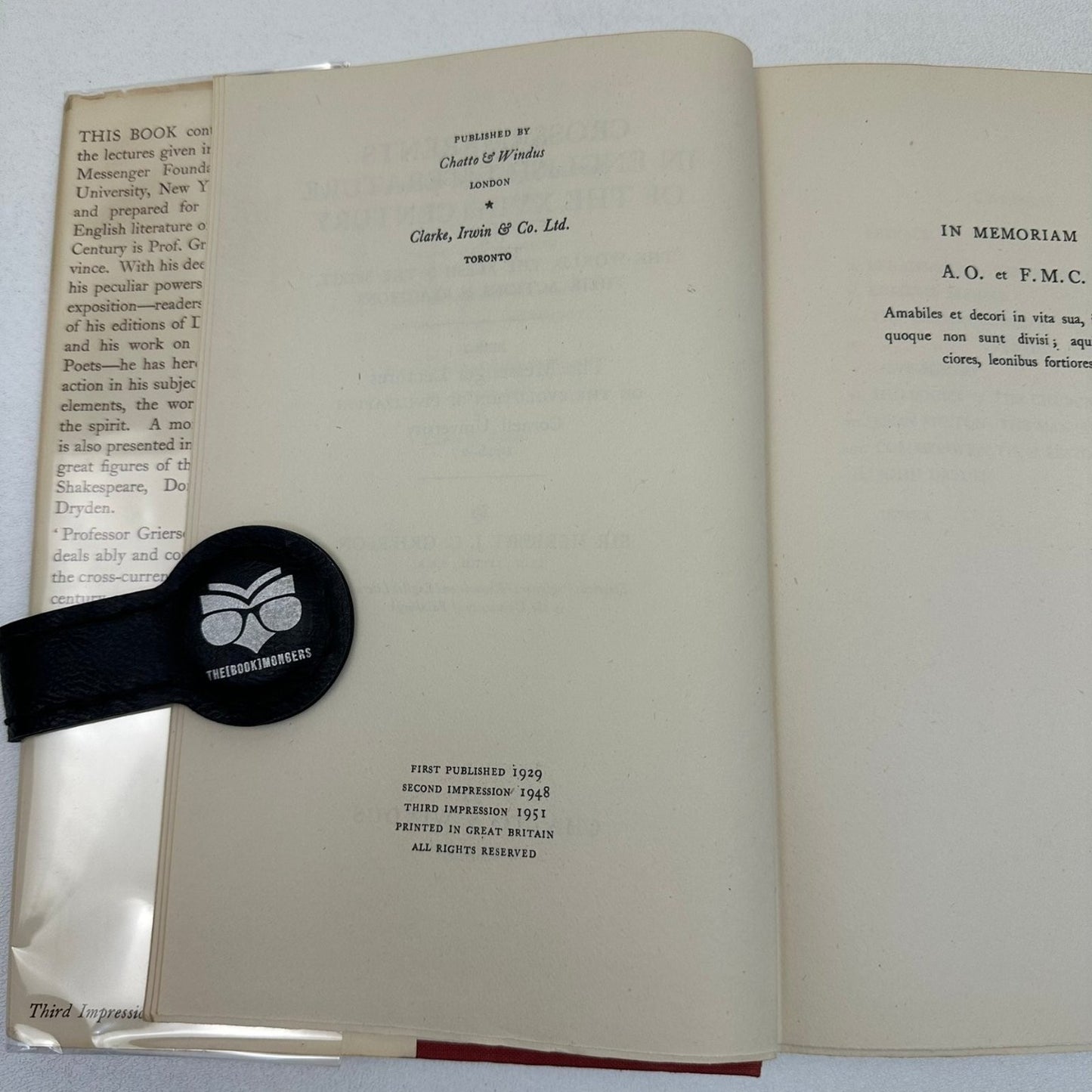 Cross Currents English Literature XVII Century Grierson 1951 Third Impression