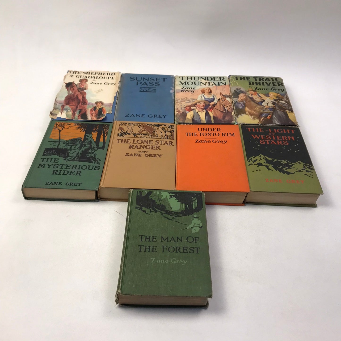 Zane Grey Western Action Adventure Cowboy Historical Suspenseful Novels Lot of 9