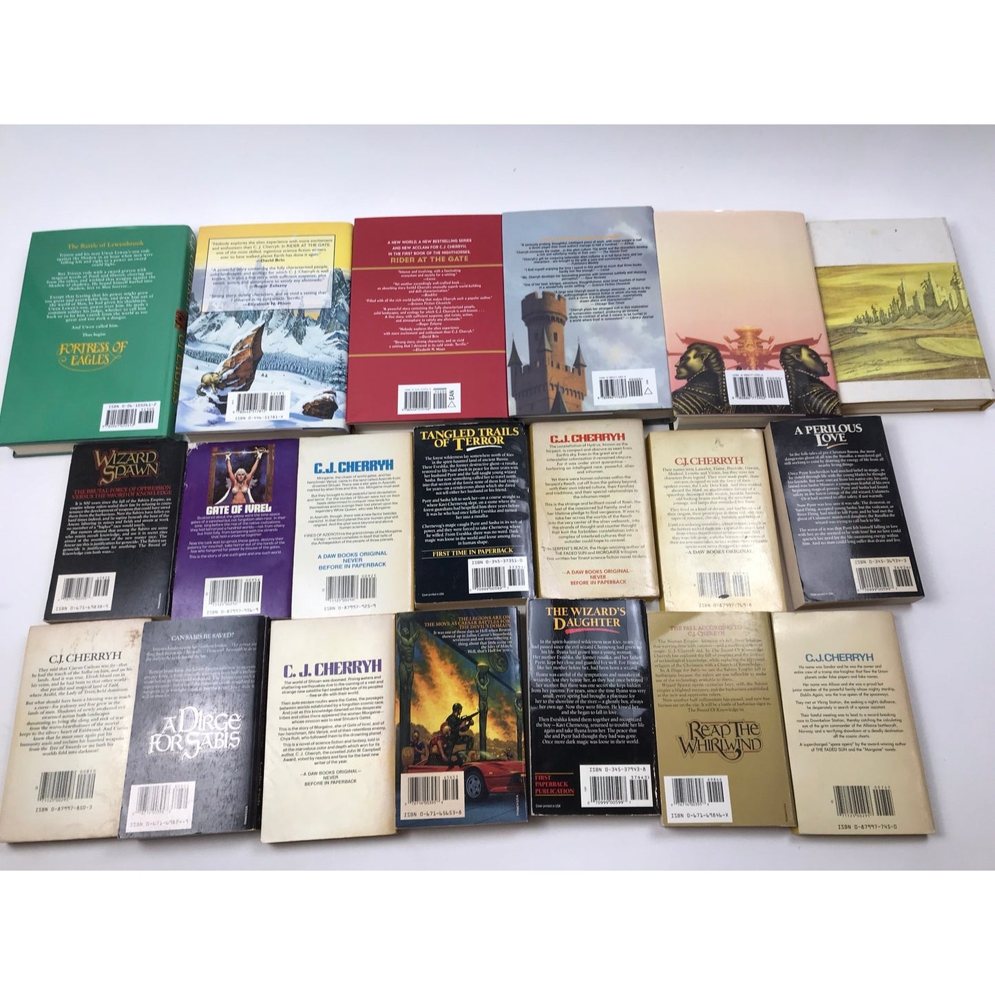 C J Cherryh Fantasy Science Fiction Mystery Detective Stories Lot of 20 Novels