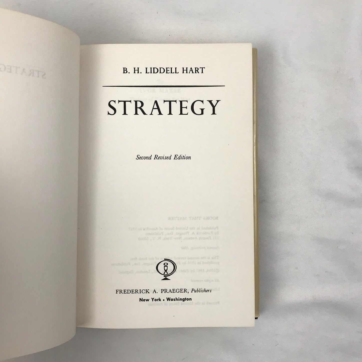 Strategy by B H Liddell Hart Hardcover Nonfiction Book 2nd Revised Edition 1954