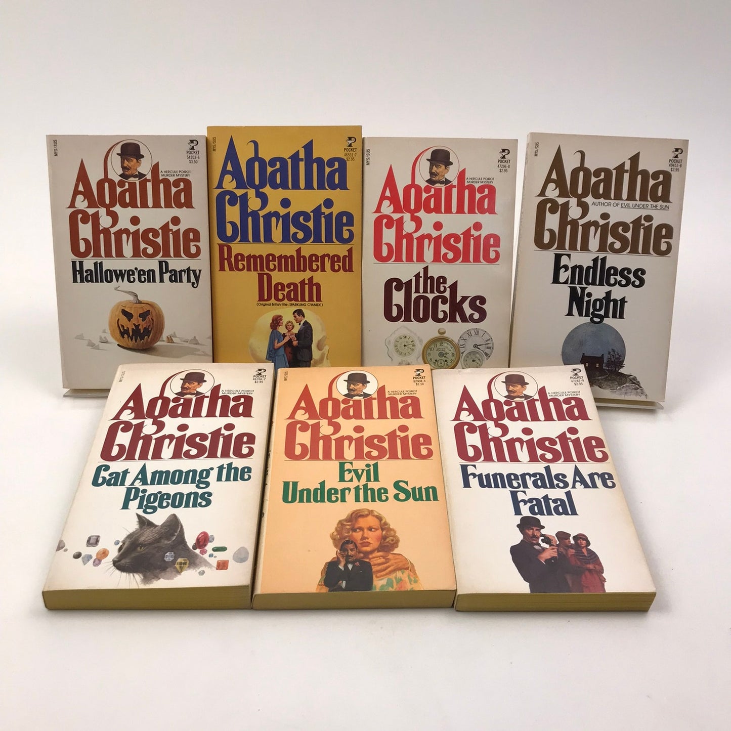 Agatha Christie Lot of 7 Vintage Paperback Novels Mystery Thriller Crime 1970's