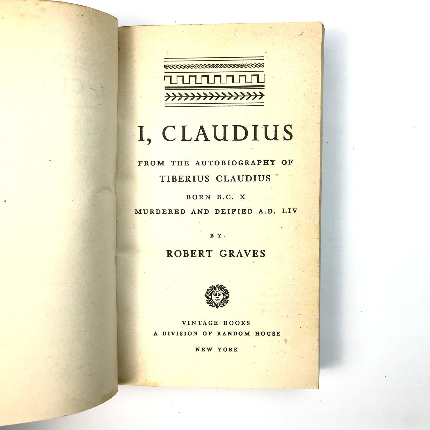 I, Claudius by Robert Graves Autobiography Paperback Book Random House 1961