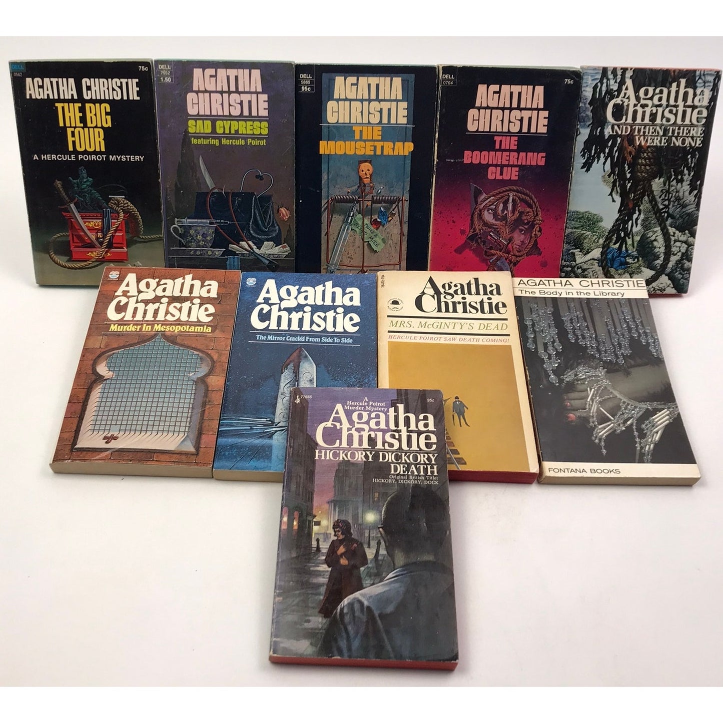 Agatha Christie Novels Vintage Paperbacks Mystery Thriller Fiction Lot of 10