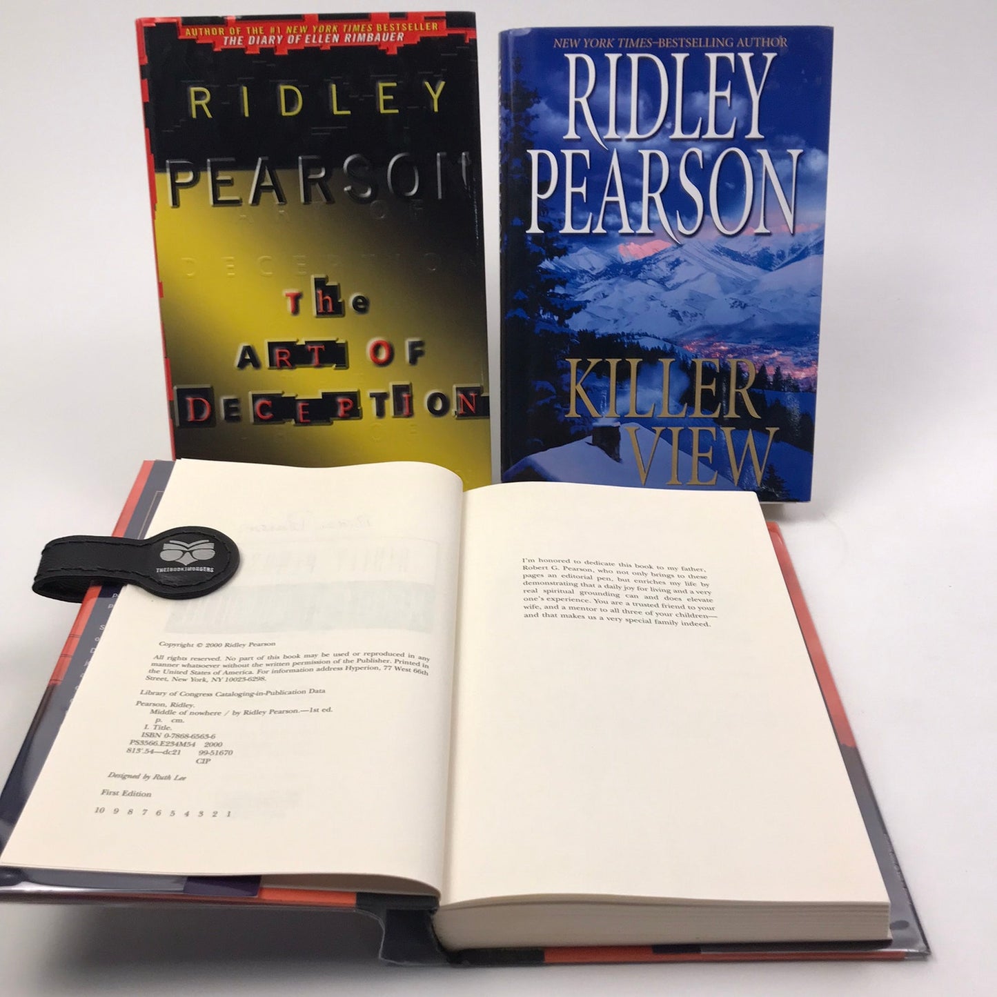 Lot of 3 Ridley Pearson Novels Signed Hardcover Fiction Books First Editions