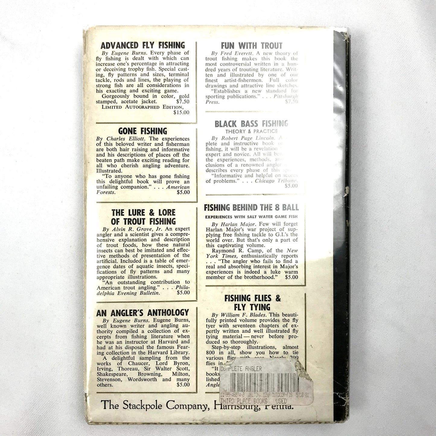 The Compleat Angler by Izaak Walton Tricentennial Edition Nonfiction Book 1953