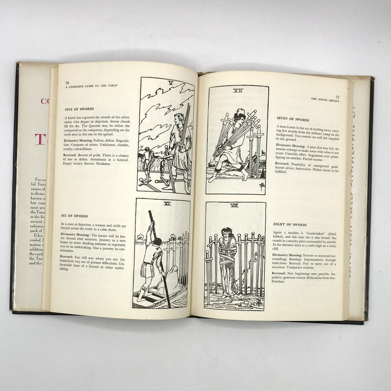 A Complete Guide To The Tarot Illustrated Hardcover Book by Eden Gray 1970