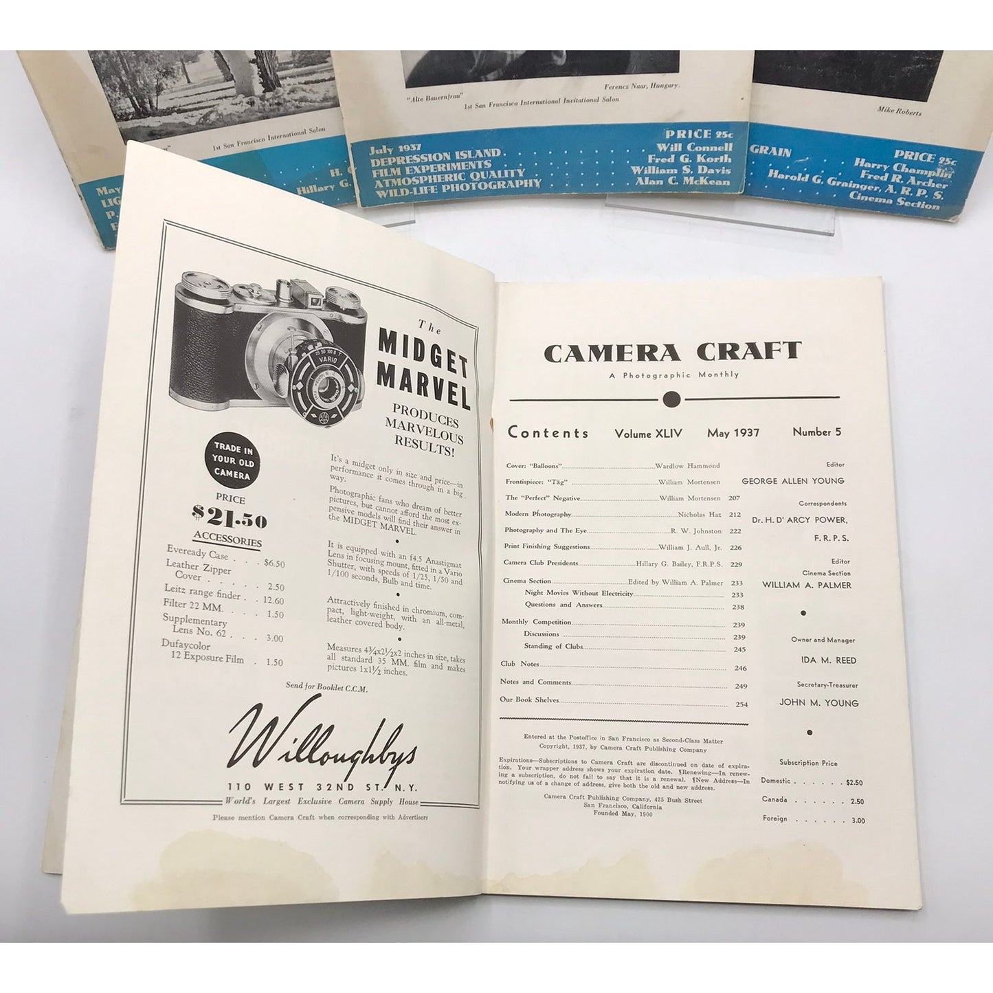 Camera Craft Magazines Lot of 4 Illustrated Art & Photography Paperbacks 1930's