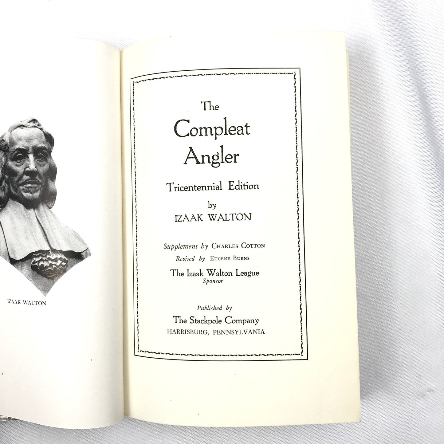 The Compleat Angler by Izaak Walton Tricentennial Edition Nonfiction Book 1953