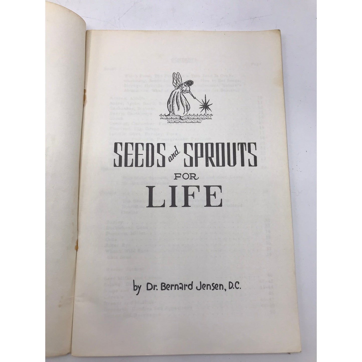 Seeds and Sprouts For Life Dr Bernard Jensen Health Wellness Nutrition Booklet