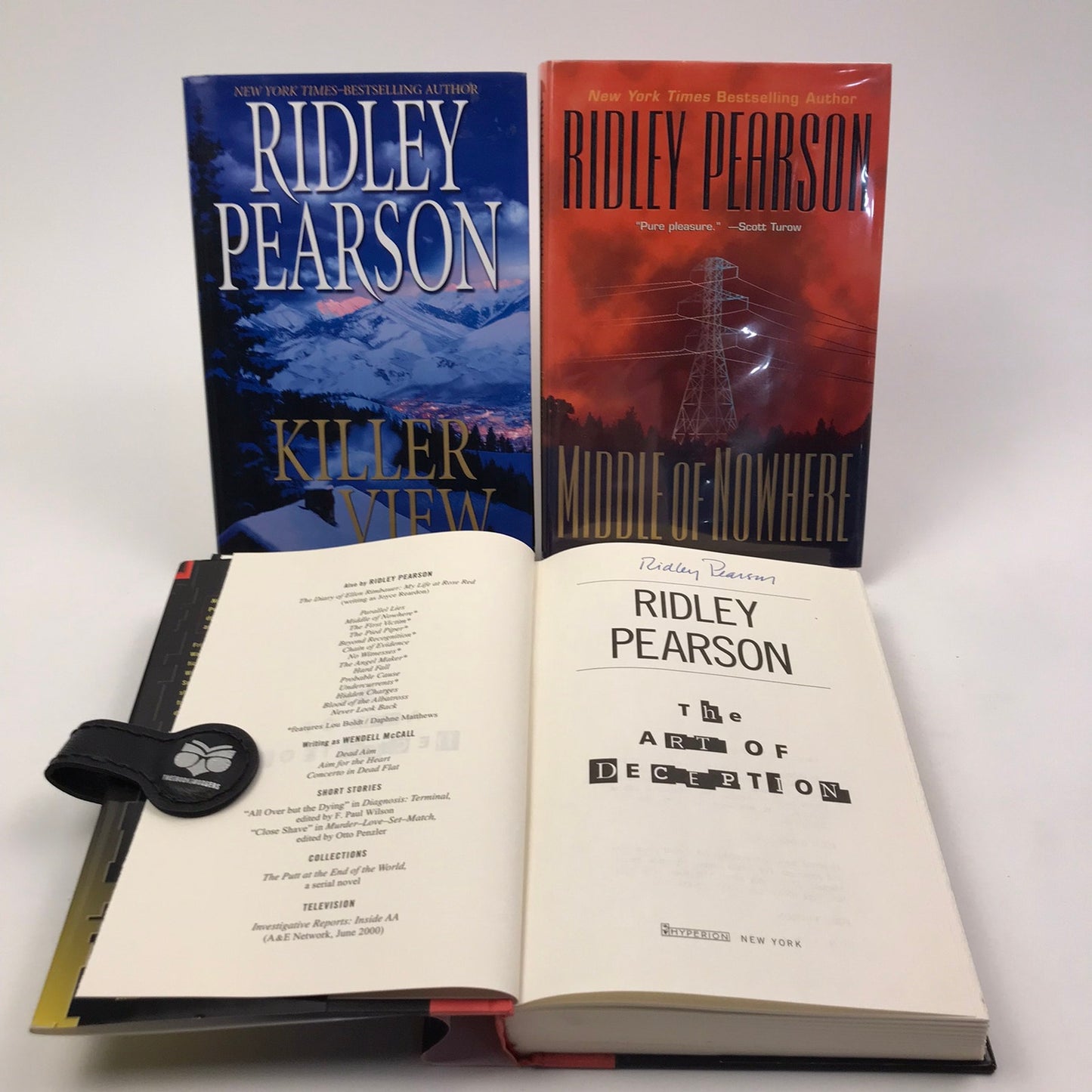 Lot of 3 Ridley Pearson Novels Signed Hardcover Fiction Books First Editions
