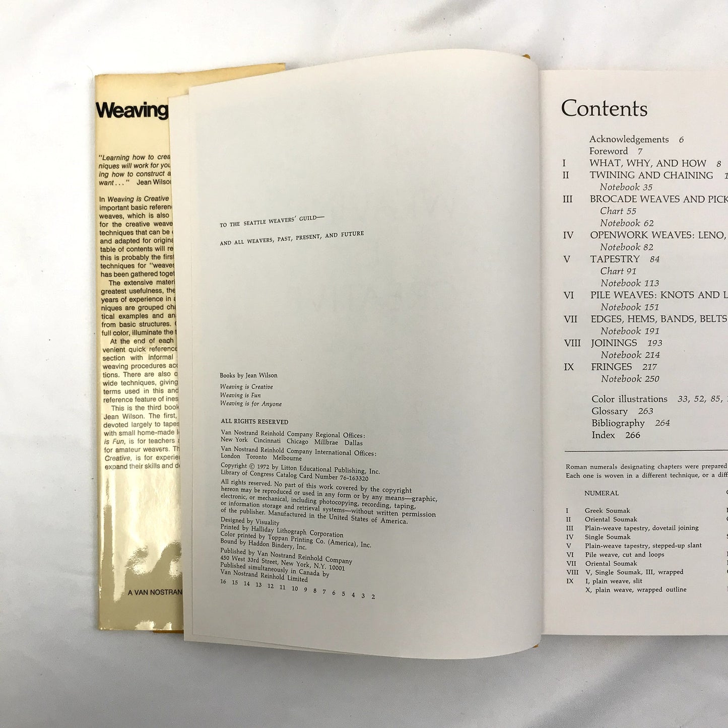 Weaving Is Creative: The Weaver-Controlled Weaves Hardcover by Jean Wilson 1972