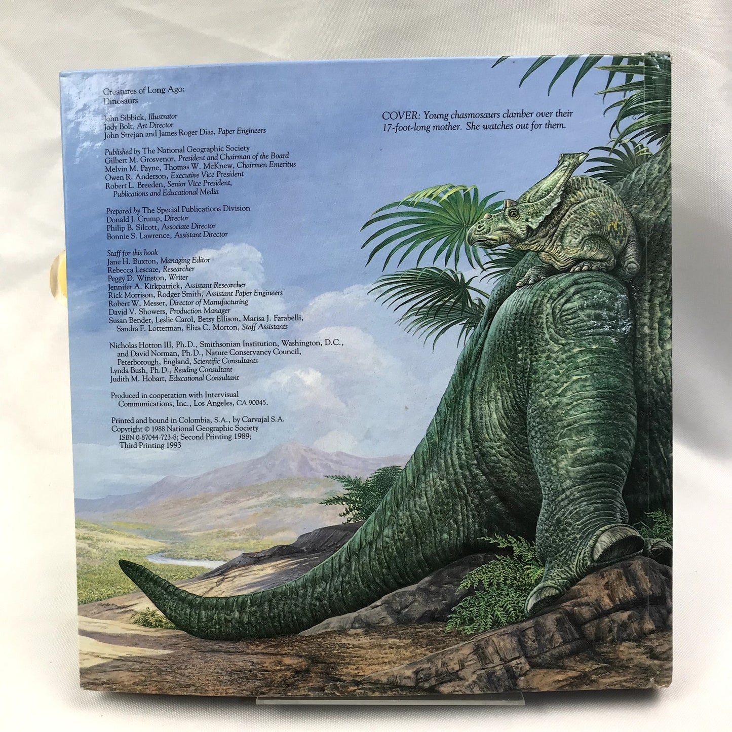 Creatures of Long Ago: Dinosaurs Pop-Up Book by National Geographic Society 1988