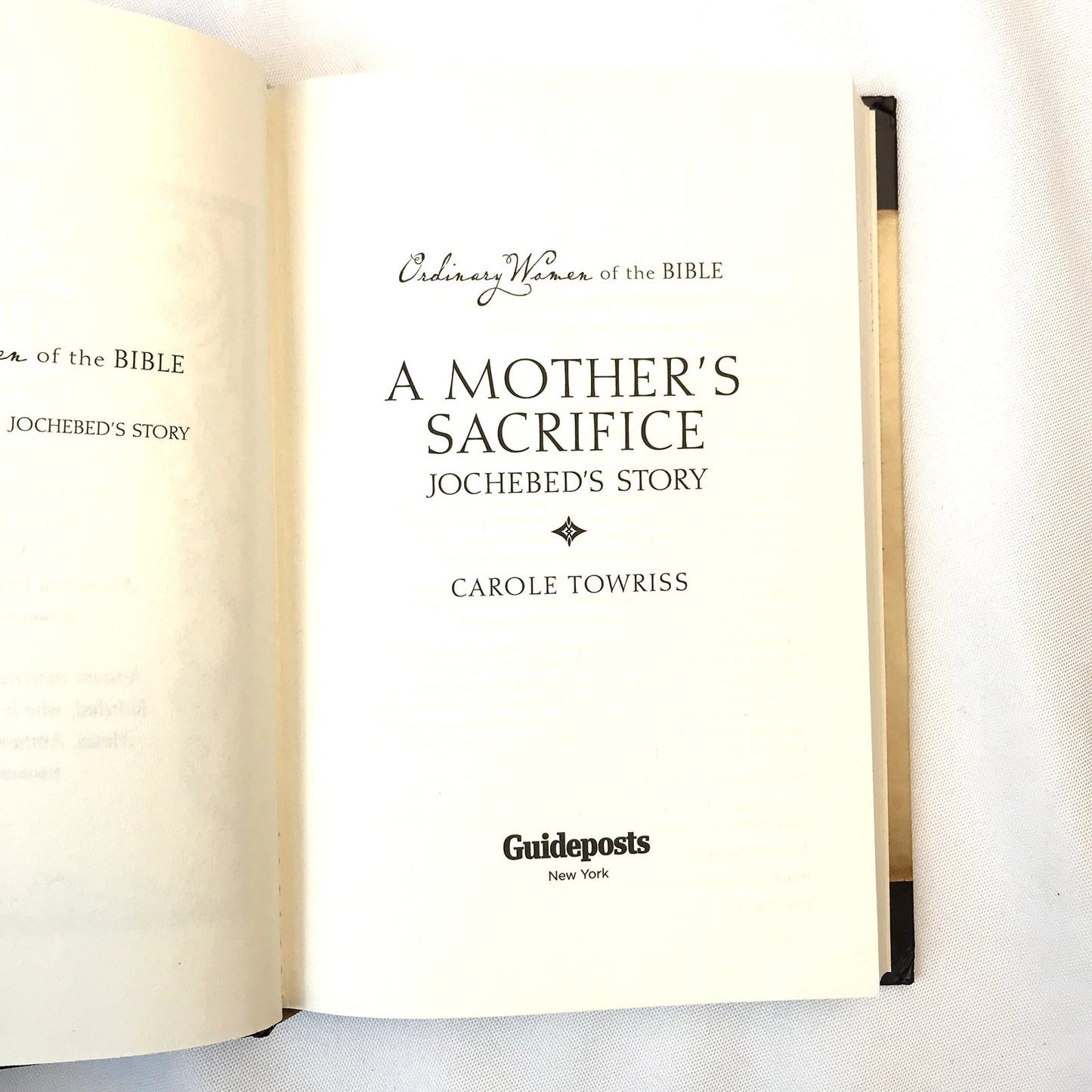 A Mother's Sacrifice Jochebed's Story Hardcover Book by Carole Towriss 2019
