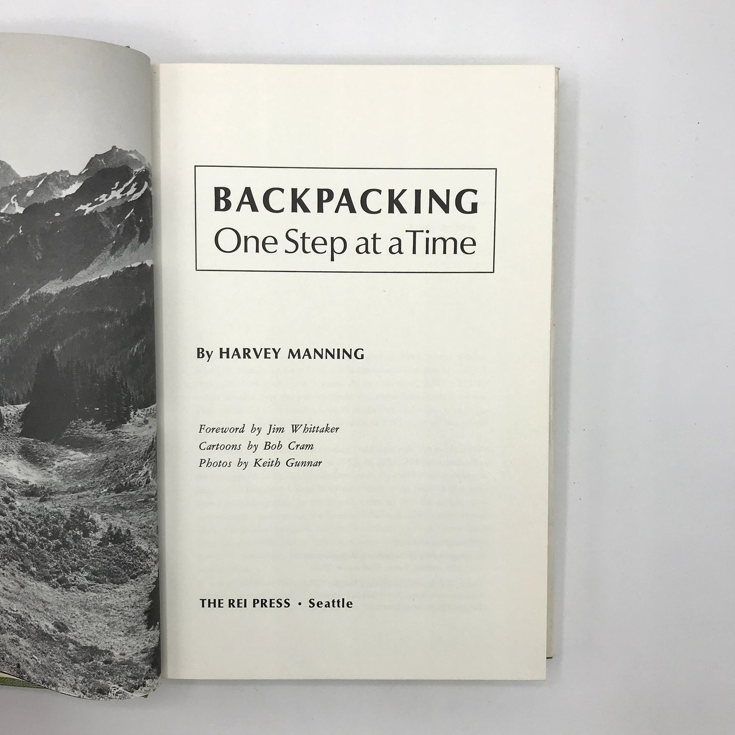 Backpacking: One Step at a Time Illustrated 1st Edition Book Harvey Manning 1972