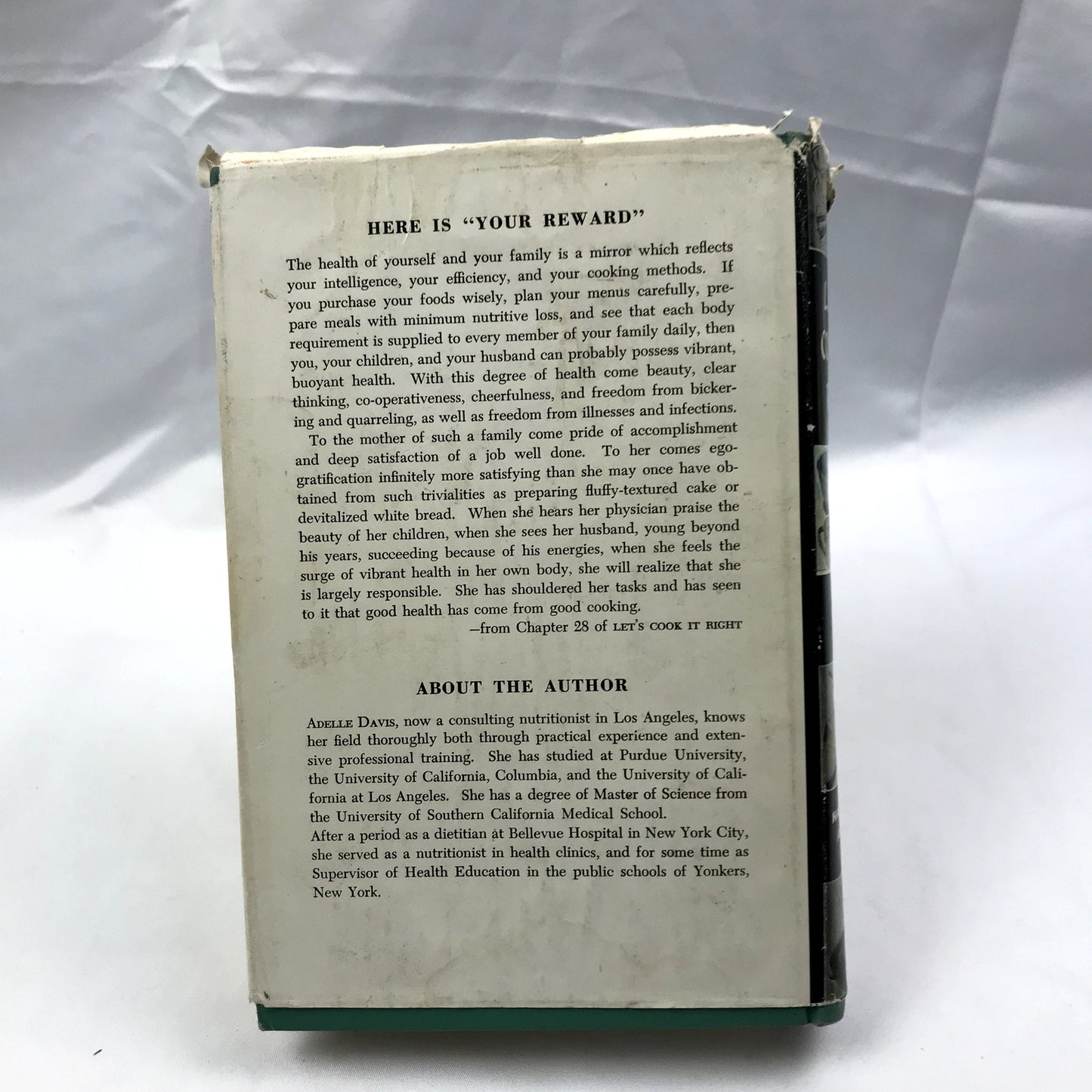Let's Cook It Right Illustrated Hardcover English Cookbook by Adelle Davis 1947