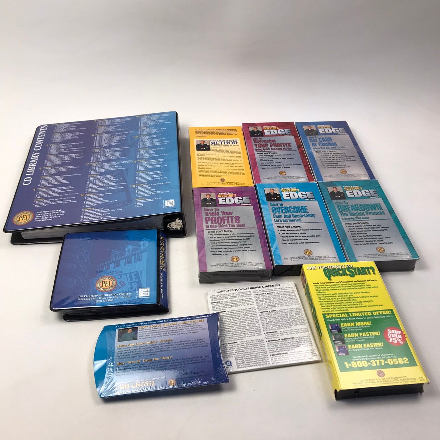 Real Estate Investing Kit Instructional VHS Tapes Carleton H Sheets Manual