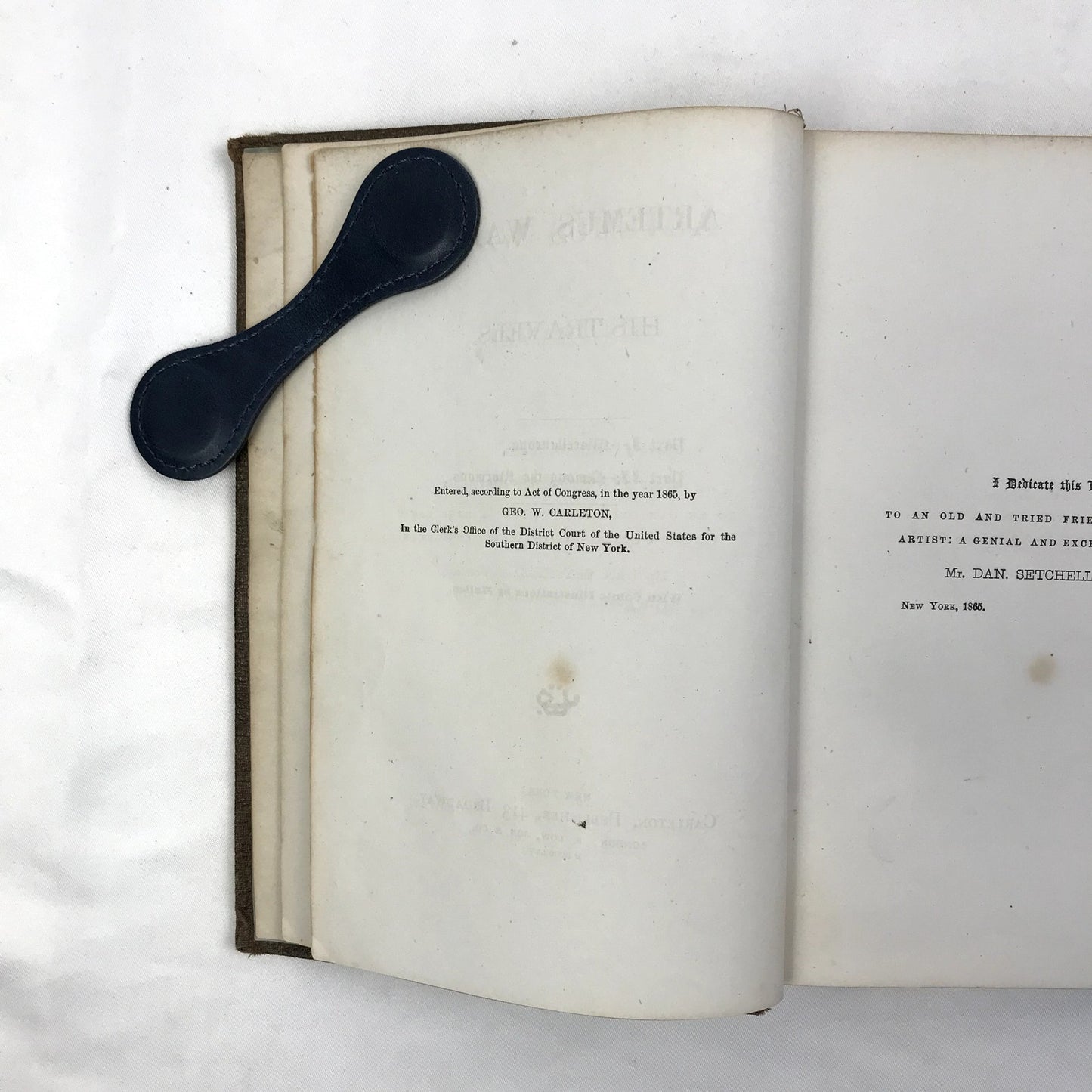 Artemus Ward: His Travels Among the Mormons Illustrated Hardcover Carleton 1865