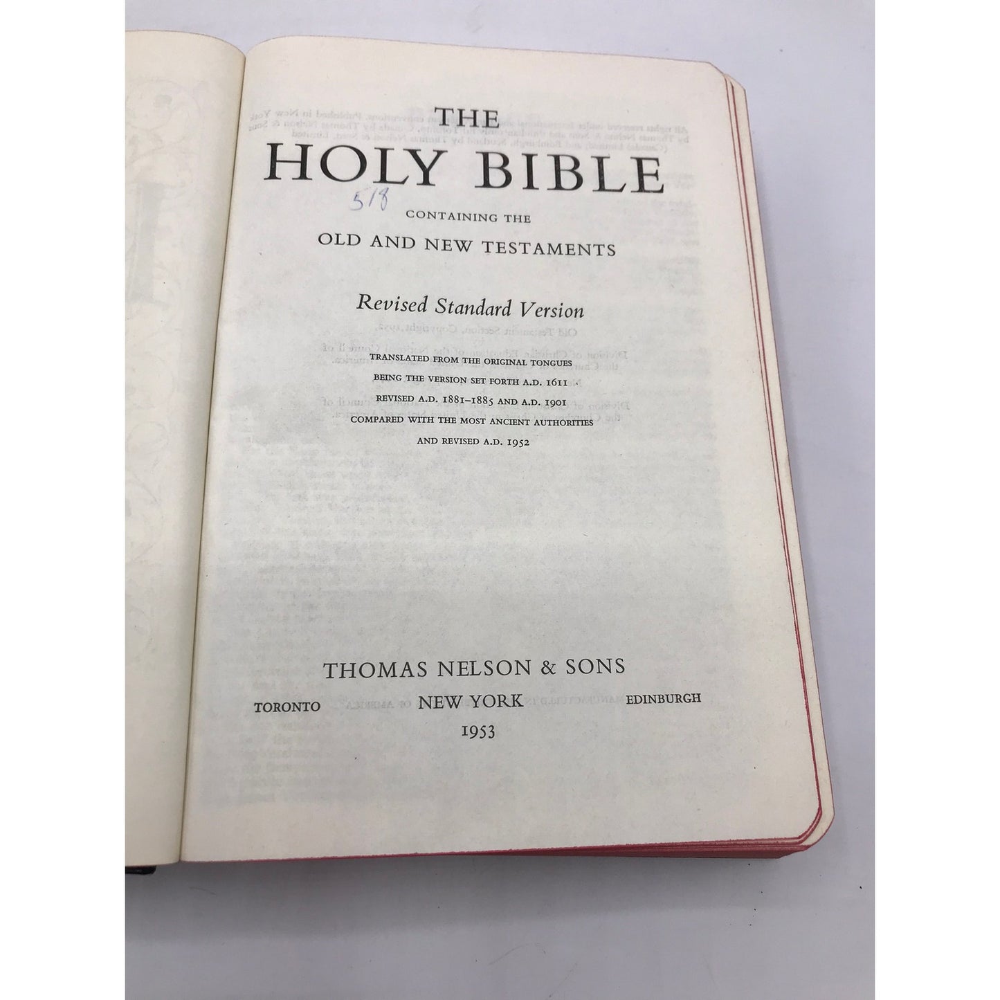 The Holy Bible Revised Standard Version Religious Spiritual Theology Faith 1953