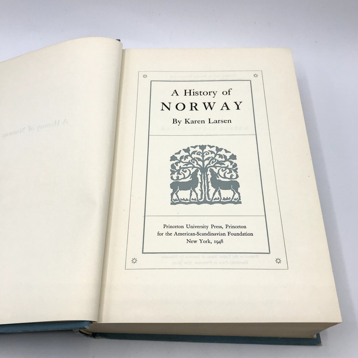 A History of Norway Hardcover Nonfiction Book by Karen Larsen 1st Edition 1948