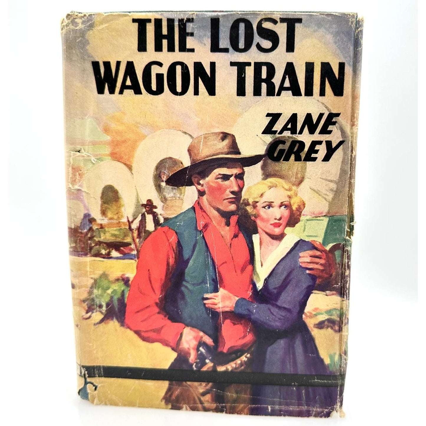 Vintage The Lost Wagon Train by Zane Grey 1936 Western Novel Hardcover Book
