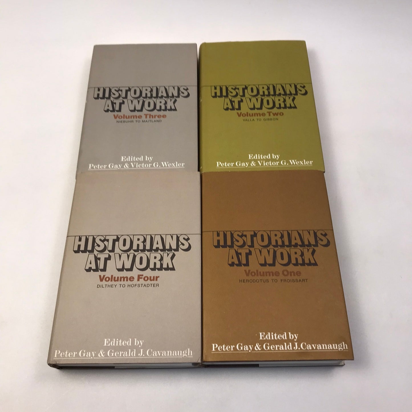 Historians at Work Volumes 1-4 Peter Gay Historical Writings Essays Lectures
