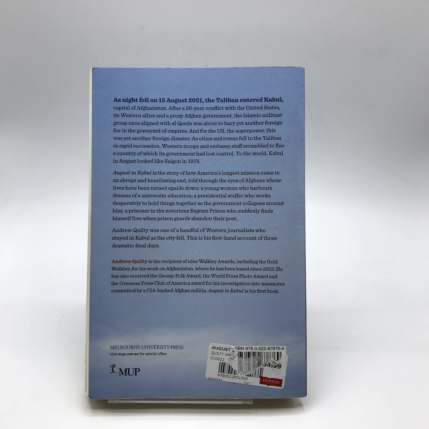 August In Kabul: America's Last Days In Afghanistan Book by Andrew Quilty Signed