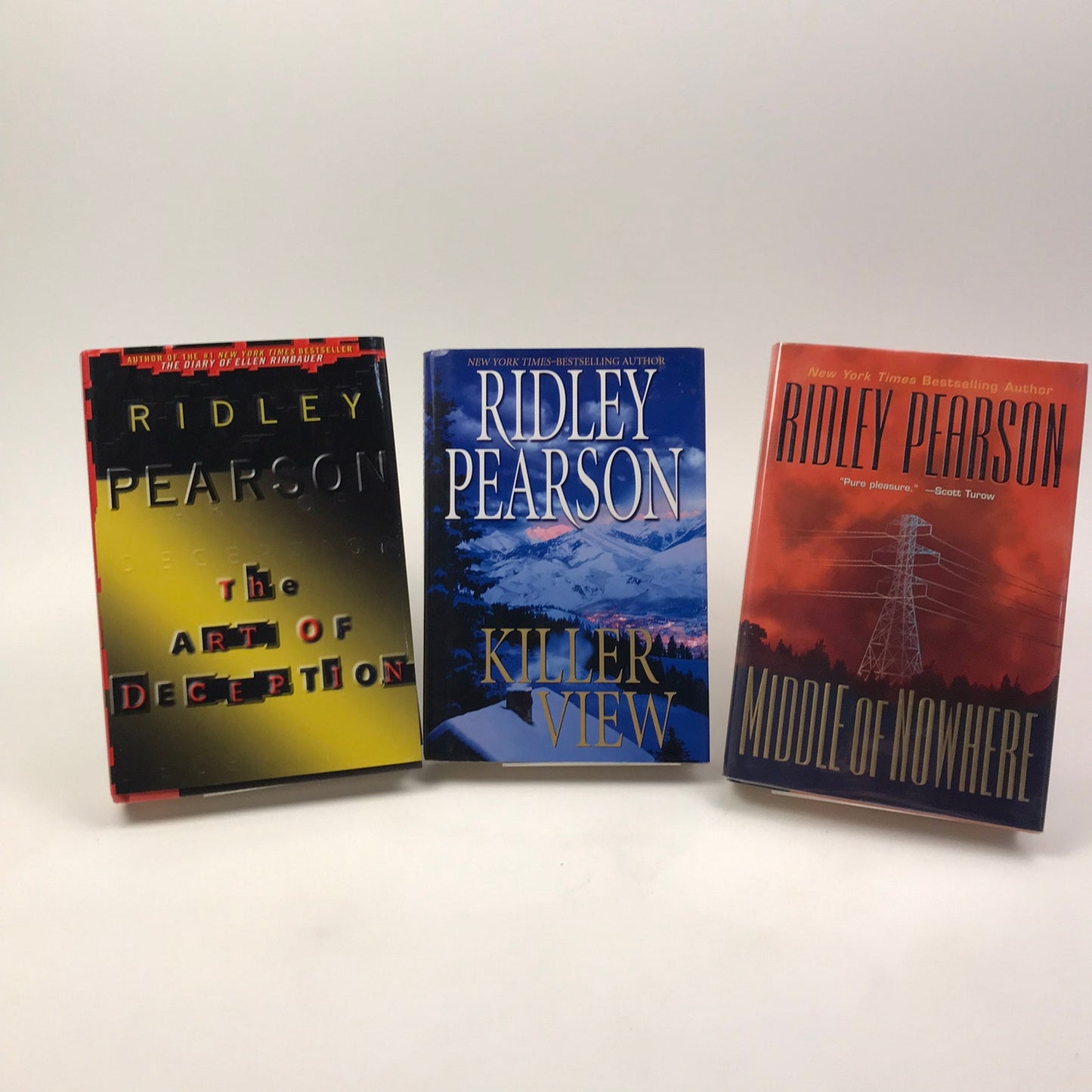 Lot of 3 Ridley Pearson Novels Signed Hardcover Fiction Books First Editions