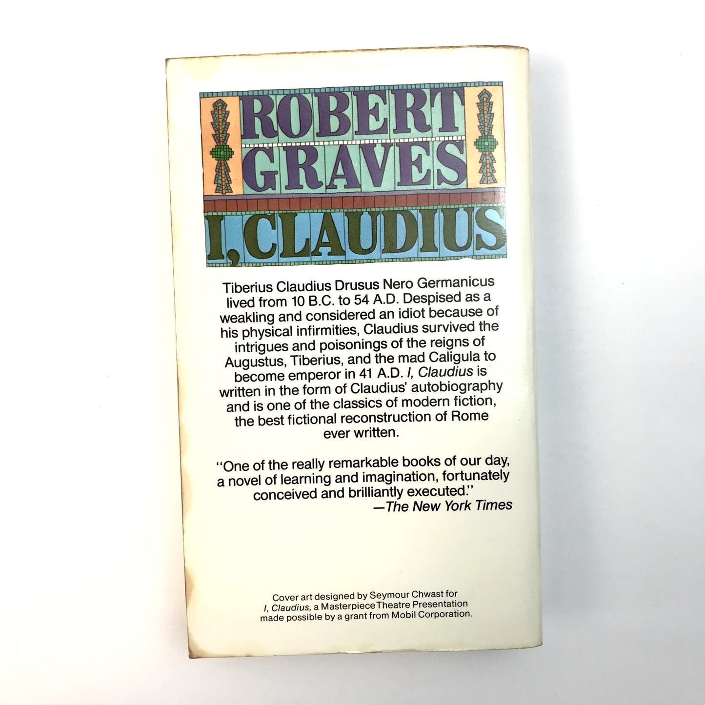 I, Claudius by Robert Graves Autobiography Paperback Book Random House 1961