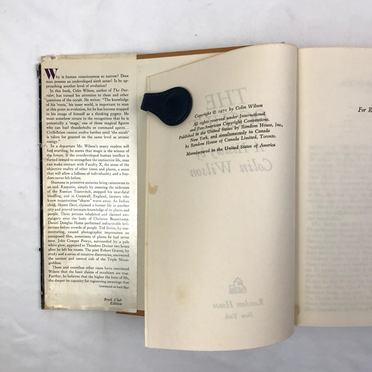 The Occult: A History by Colin Wilson Hardcover Book Dust Jacket Intact 1971