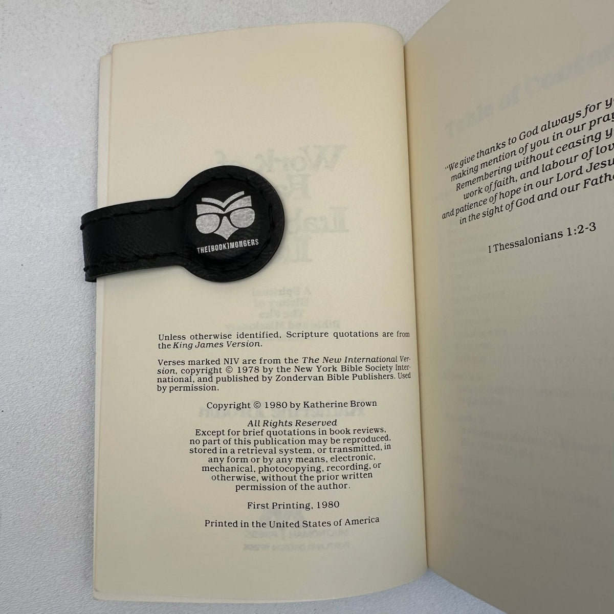 Work of Faith Labor of Love Katherine Brown 1980 First Printing Multnomah Press