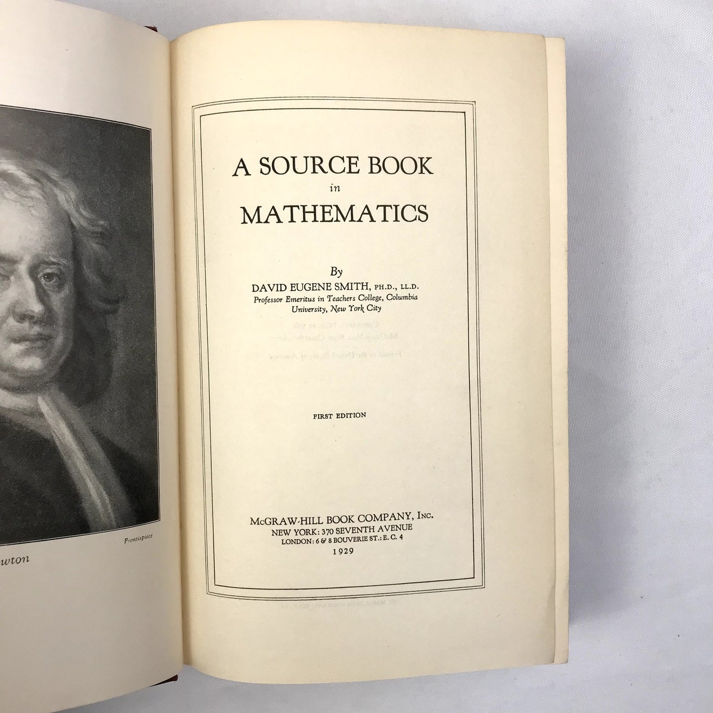 A Source Book in Mathematics Book by David Eugene Smith First Edition 1929