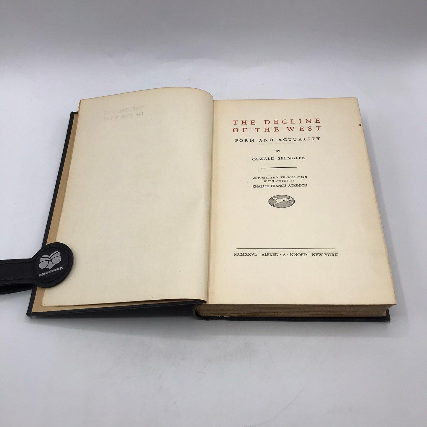The Decline of the West Form and Actuality by Oswald Spengler 2nd Printing 1926