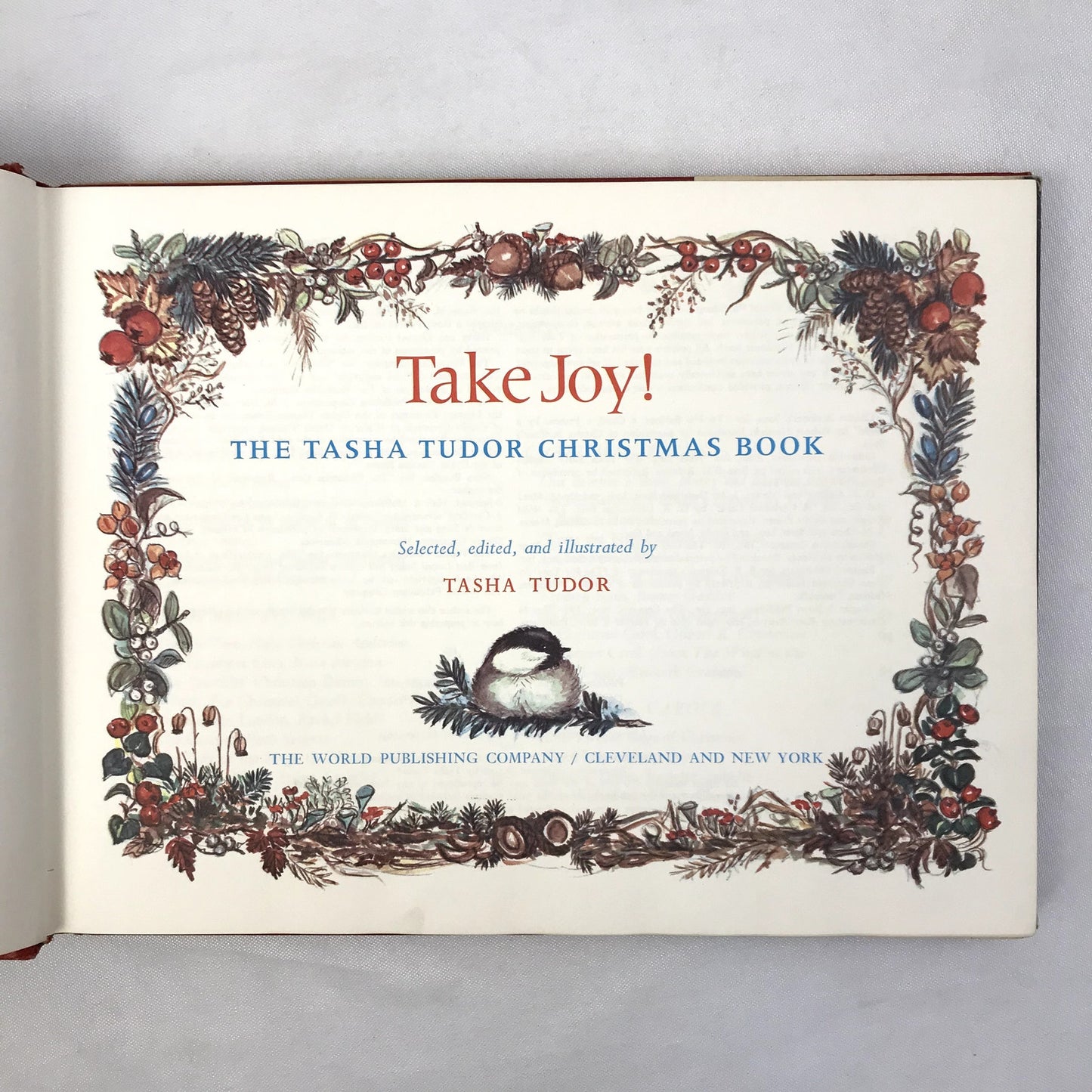Take Joy! The Tasha Tudor Christmas Book Children's Illustrated Hardcover 1966
