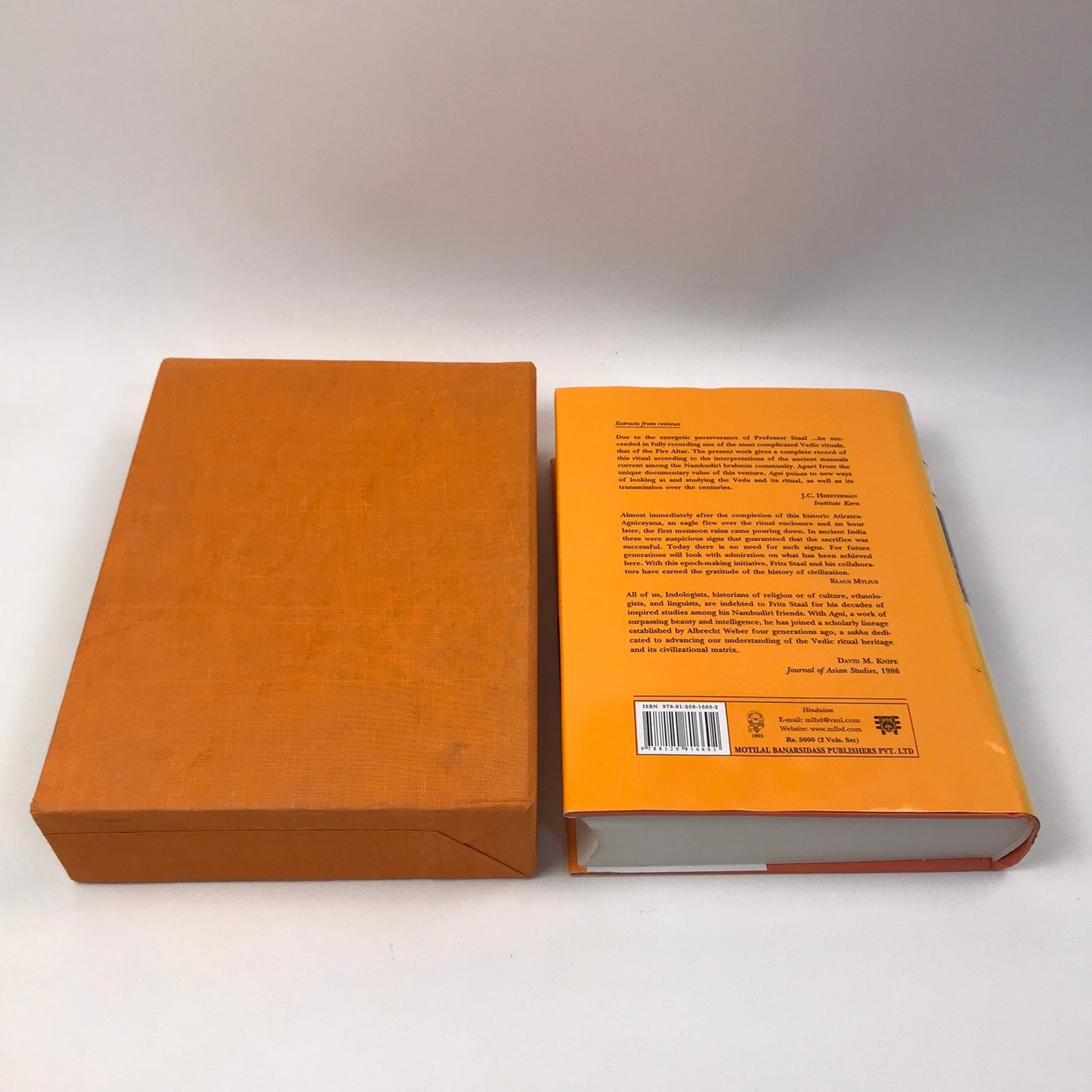 Agni The Vedic Ritual of the Fire Altar Frits Staal Volumes 1 and 2 Slip Covers