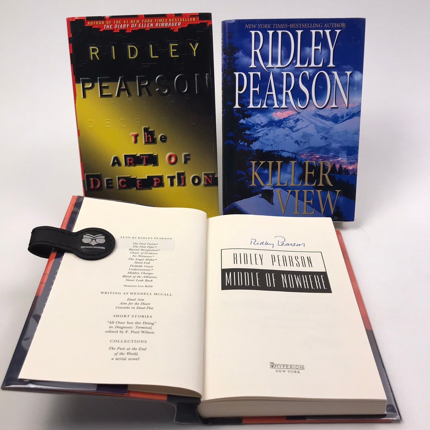 Lot of 3 Ridley Pearson Novels Signed Hardcover Fiction Books First Editions