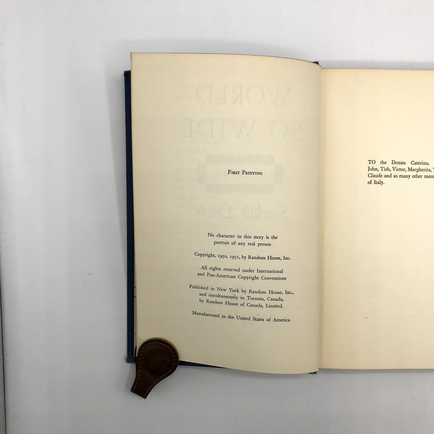 World So Wide Hardcover a Novel by Sinclair Lewis First Edition Hardcover 1951