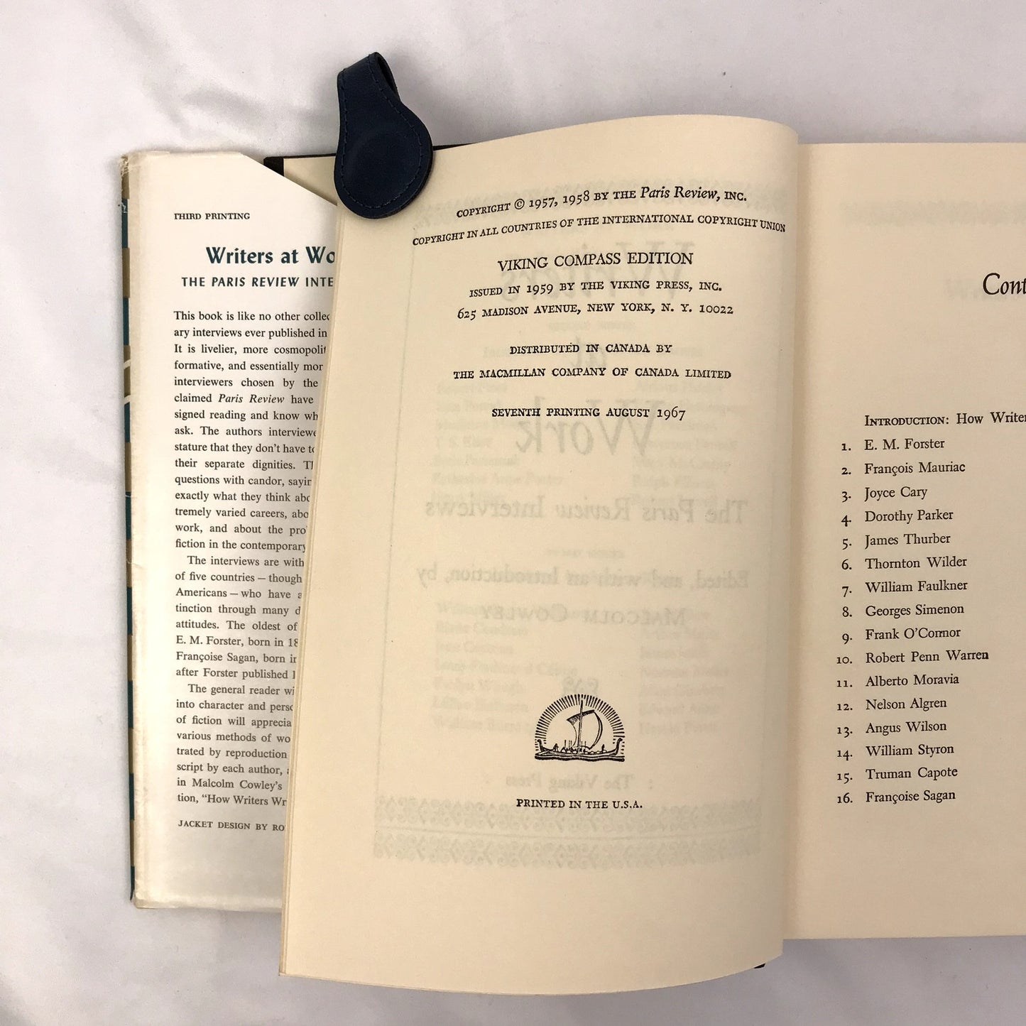 Writers At Work The Paris Review Interviews Rare 1st Edition Hardcover Book 1958