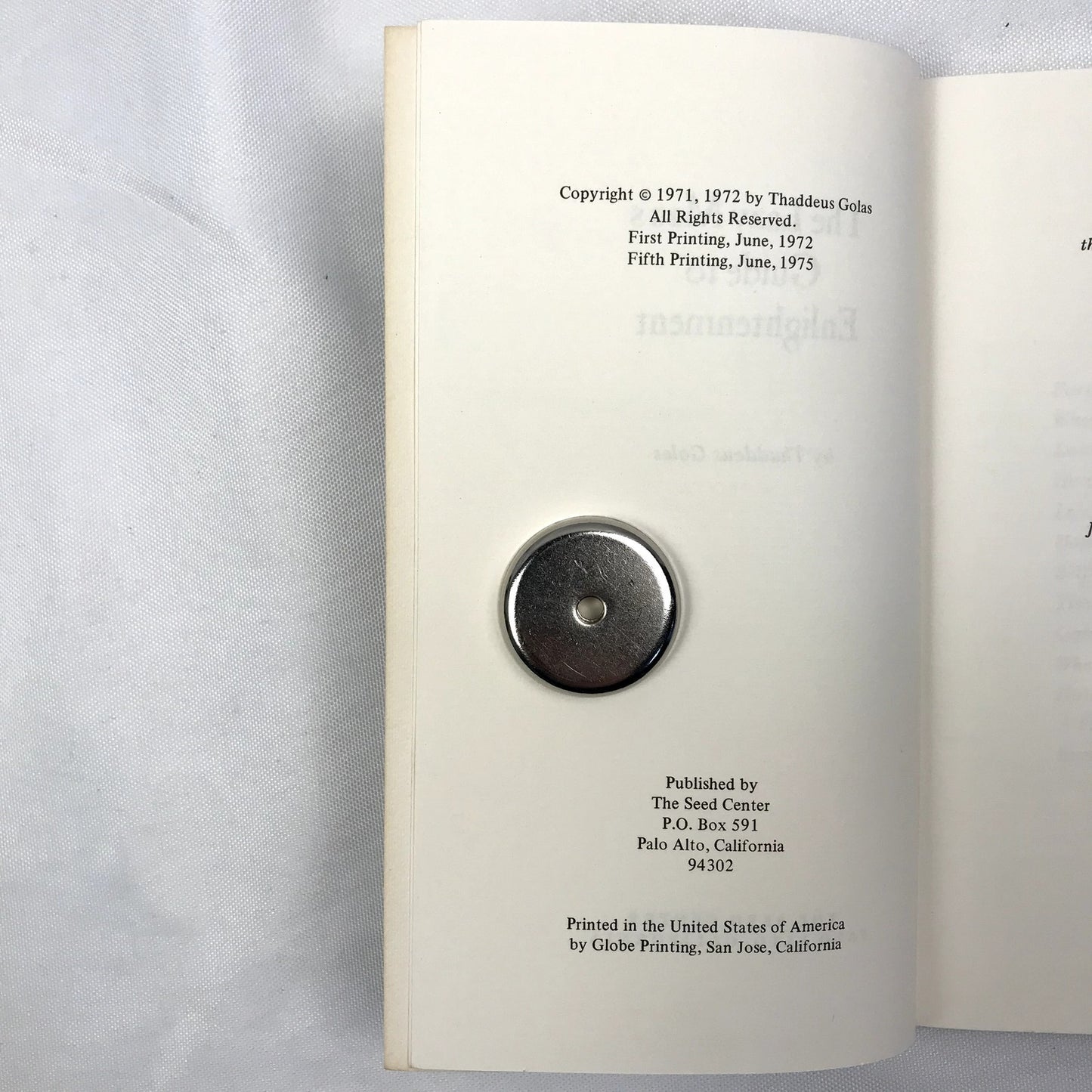 The Lazy Man's Guide to Enlightenment Paperback Book by Thaddeus Golas 1975