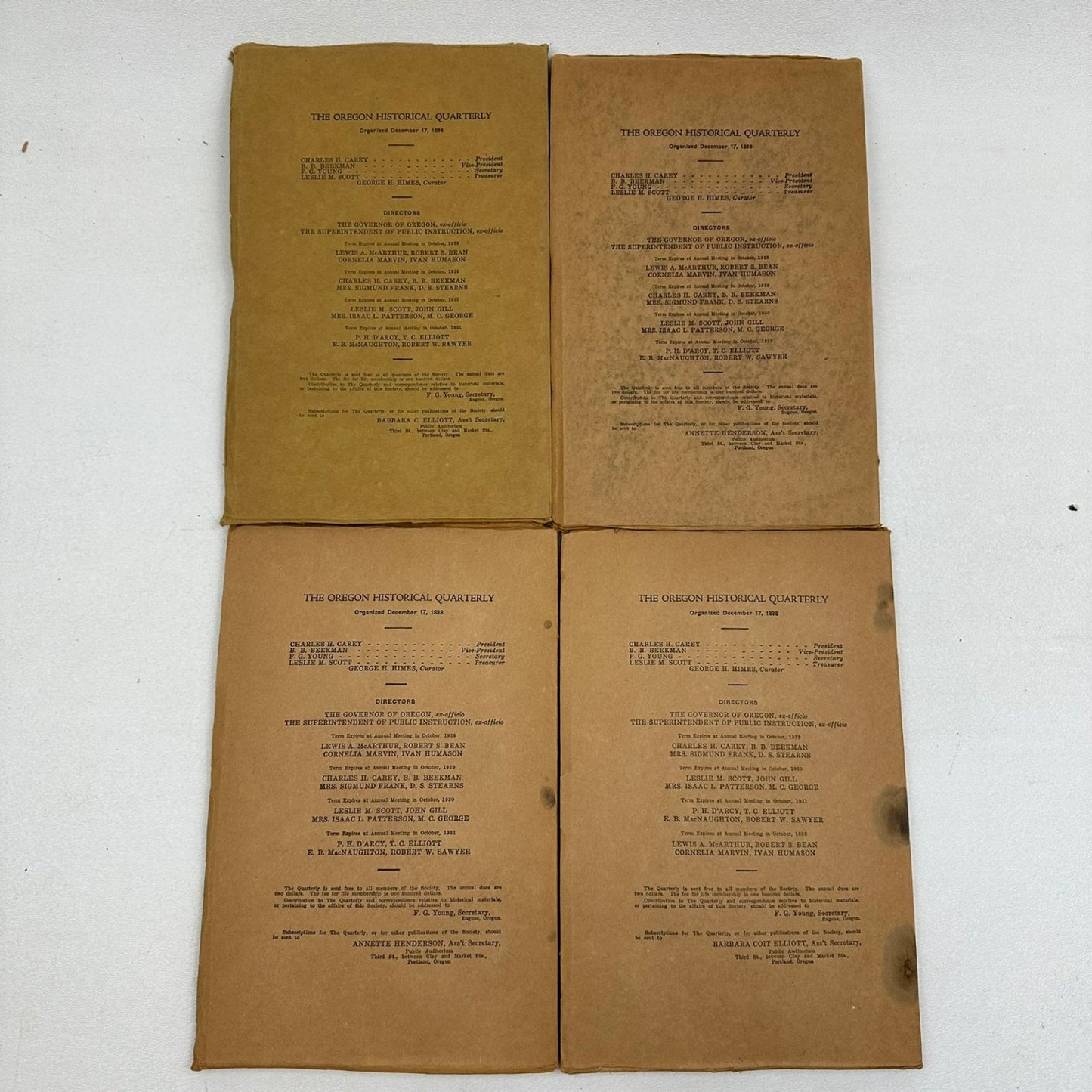 Oregon Historical Quarterly 1925-1930 Historical Society Journal 24 Periodicals