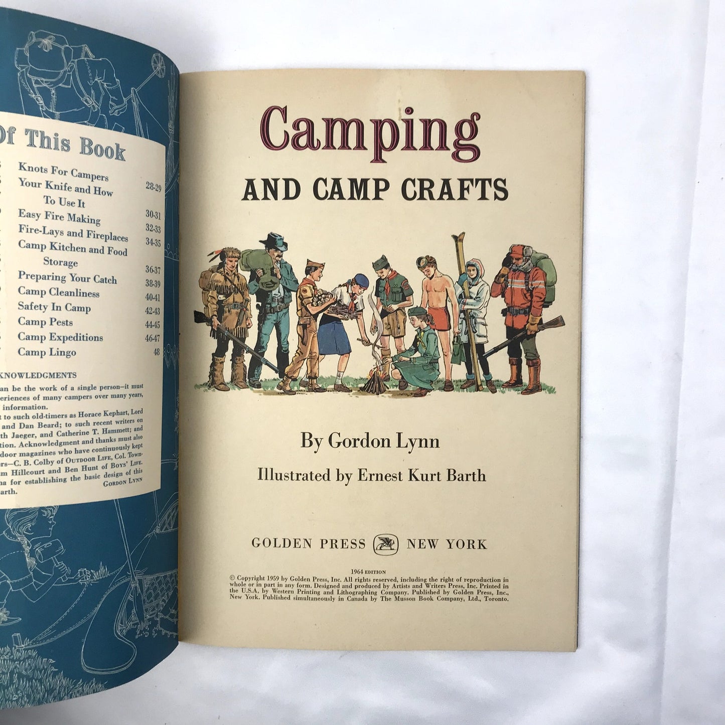 Camping & Camp Crafts A Golden Hobby Book Illustrated Paperback Gordon Lynn 1964