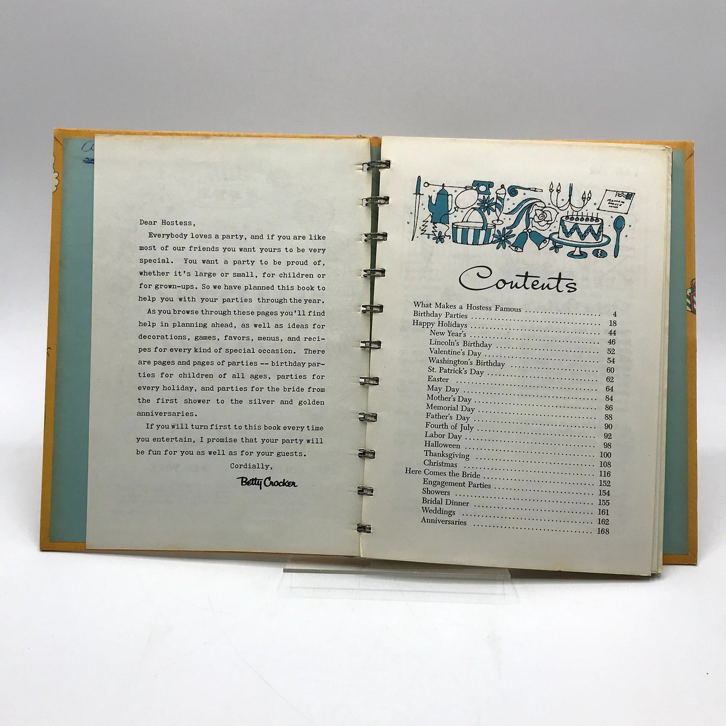 Betty Crocker's Party Book Hardcover Illustrated Golden Press 1960 1st Edition