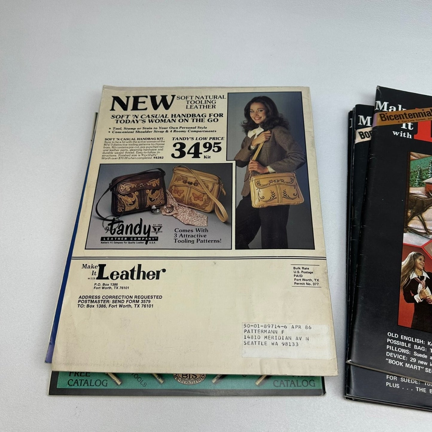 Make It with Leather Magazine April-May 1975 Tandy Leather Craftsman Vintage