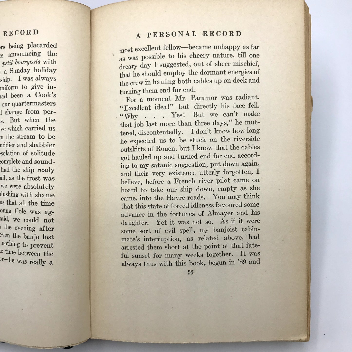 A Personal Record Antique Hardcover Book by Joseph Conrad 1st U.S. Edition 1912