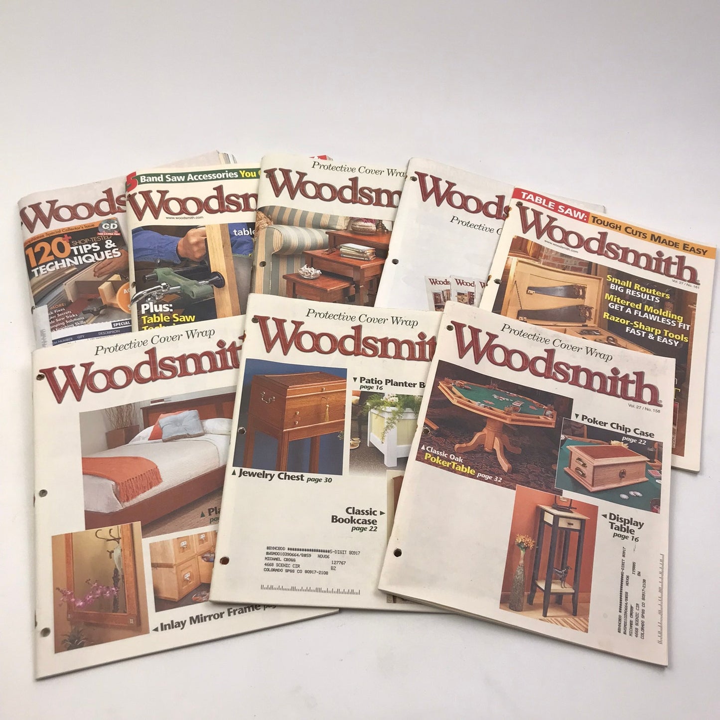 Woodsmith Magazine Lot of 21 Woodworking Projects & Tips Illustrated Paperbacks