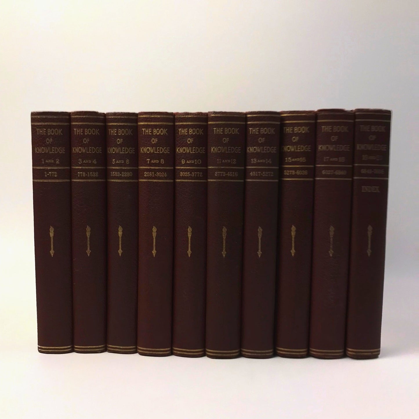 The Book of Knowledge Childrens Encyclopedia Set of 10 History Education 1950