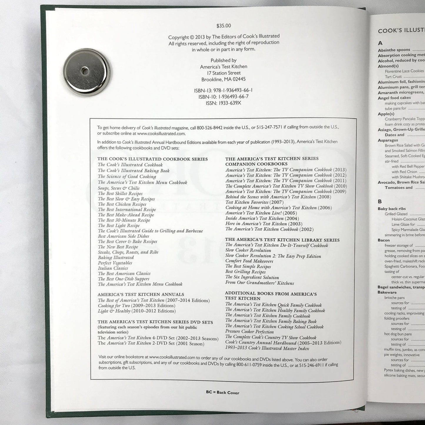 Lot of 7 Cook's Illustrated 2007-13 Hardcover Books by America's Test Kitchen