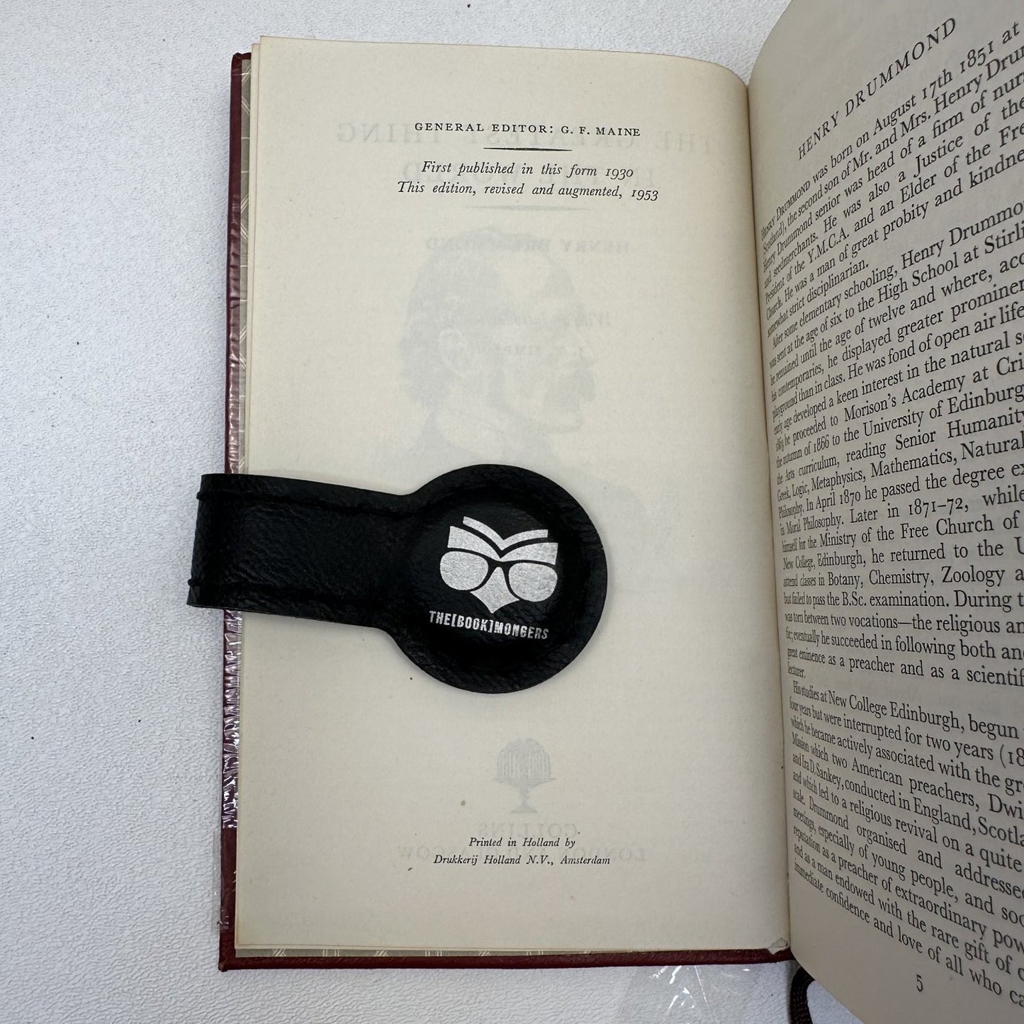 Greatest Thing in the World Henry Drummond 1953 Collins Classics Leather