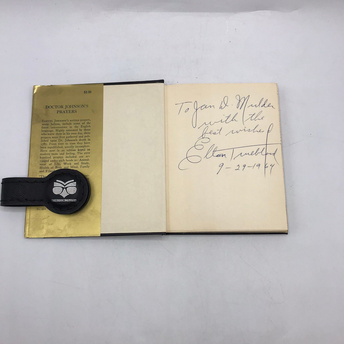 Doctor Johnsons Prayers Elton Trueblood SIGNED Religious Spiritual Theology 1947