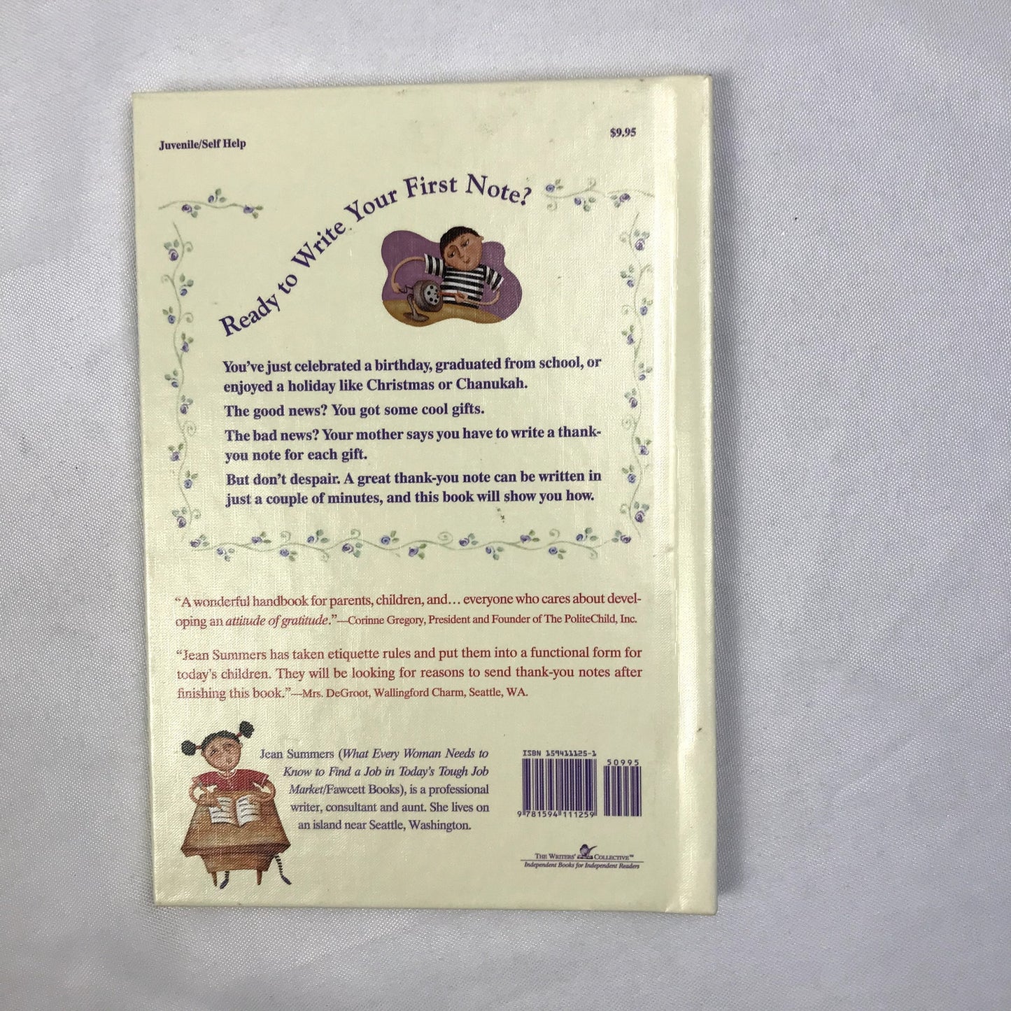 The Kids' Guide to Writing Great Thank-You Notes Signed Book by Jean Summers