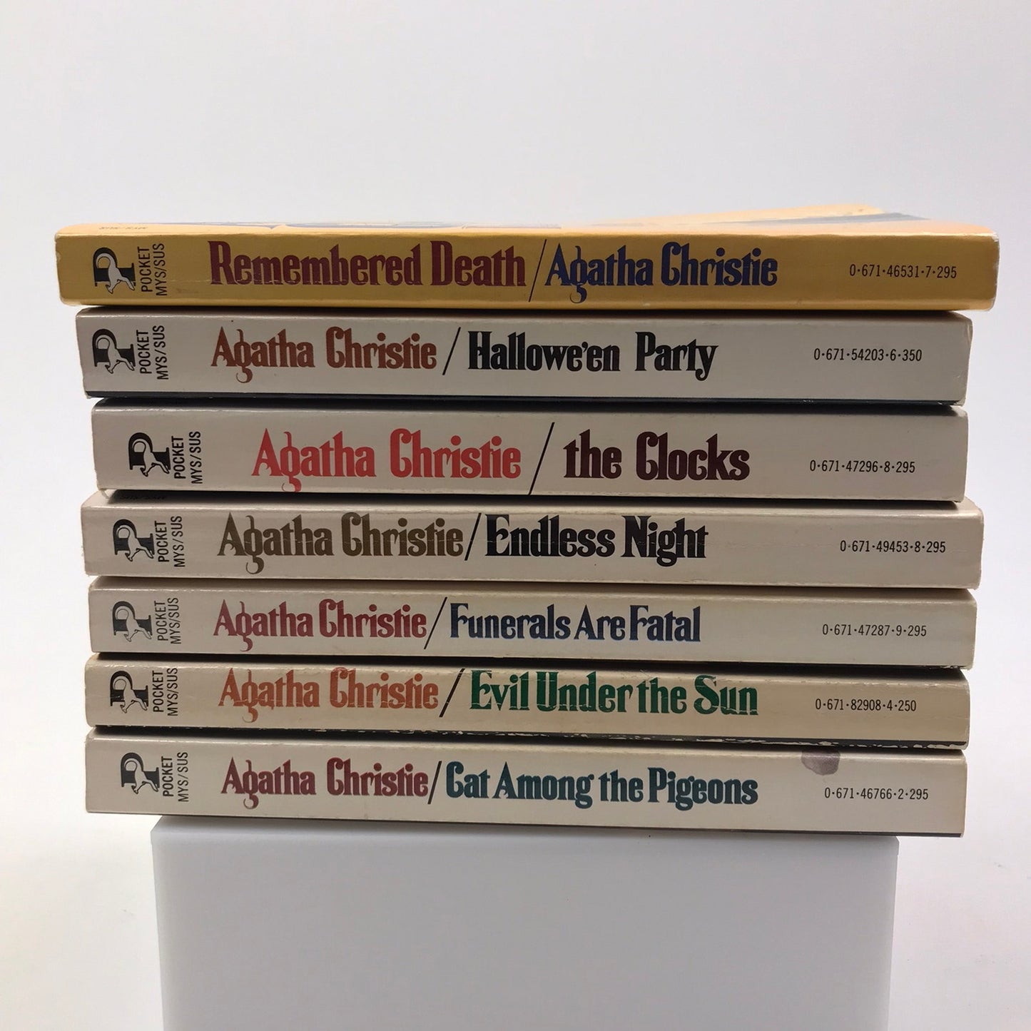 Agatha Christie Lot of 7 Vintage Paperback Novels Mystery Thriller Crime 1970's